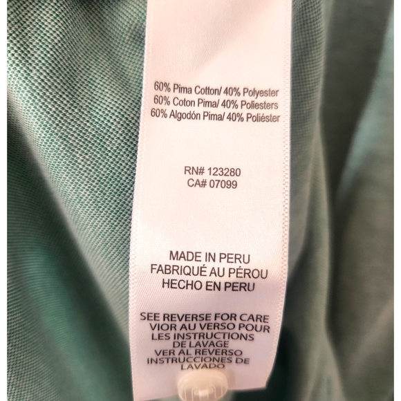 Travis Mathew Pima Cotton Blend Polo Shirt Men XL Heathered Green Golf - Picture 5 of 6